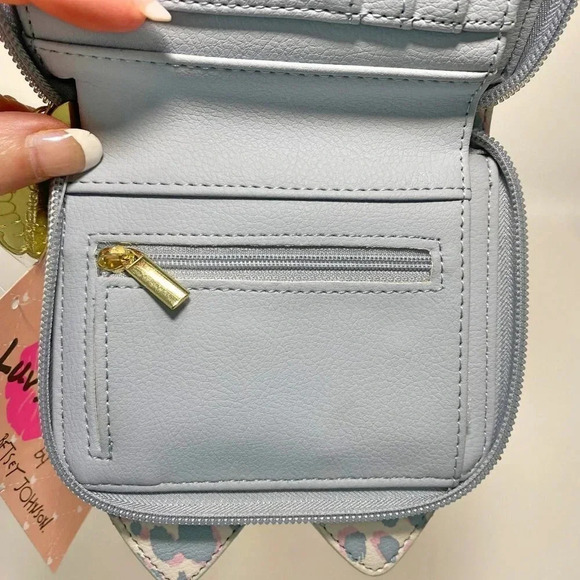 Betsey Johnson Leopard Print Kitty Cat Bag Wallet NWT - Picture 9 of 11